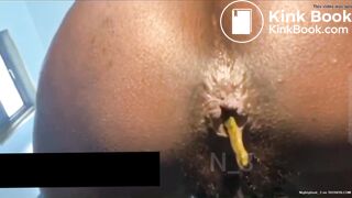 Close up nasty ebony shit