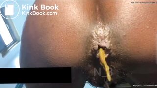 Close up nasty ebony shit