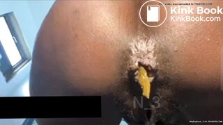 Close up nasty ebony shit