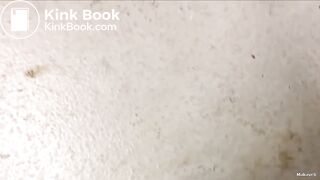 Shitting and tasting scat in public restroom