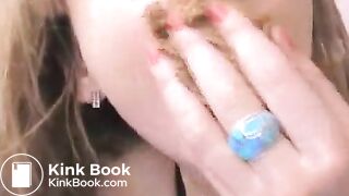 Girl fingers ass, eat's shit, drink piss