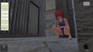 Eliminator Kaede|Girl with only body paint on pees&poos