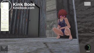 Eliminator Kaede|Girl with only body paint on pees&poos