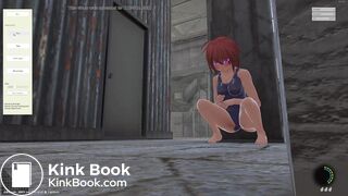 Eliminator Kaede|Girl with only body paint on pees&poos