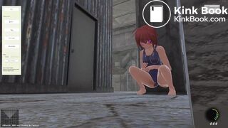 Eliminator Kaede|Girl with only body paint on pees&poos