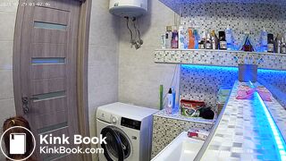 Woman pooping in Toilet 130
