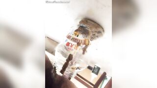 Chinese femdom pooping ion jar