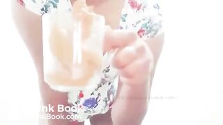 Sri lankan Miss shits in cup for little boy