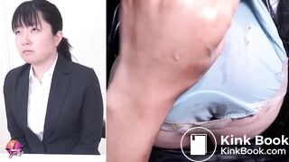 Lady given enema in interview,poop her pantie #4