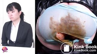 Lady given enema in interview,poop her pantie #4
