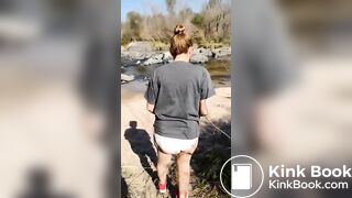 pooping trek outside