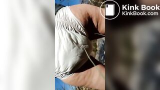 pooping trek outside