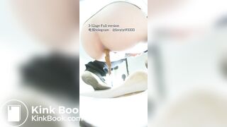 Beautiful girl poops in the toilet 81