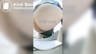 Beautiful girl poops in the toilet 82