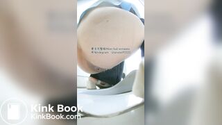 Beautiful girl poops in the toilet 82