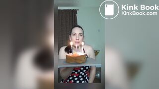 beautiful lady pooping on table part 1