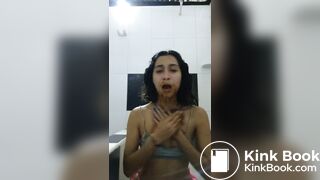 Hot Teen Pink Thong Panty Poop