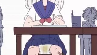 Anime Girl pooping Pants in Class