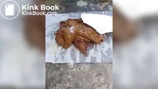 Joy angel pooping outside