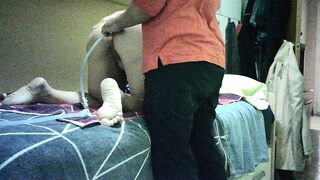 Putting an enema on my girlfriend. Sample