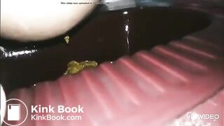 Asian girl pooping in toilet - video 2