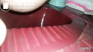 Asian girl pooping in toilet - video 2