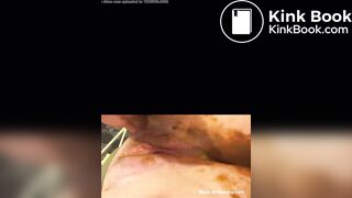 Dildoing shit deep in her pussy