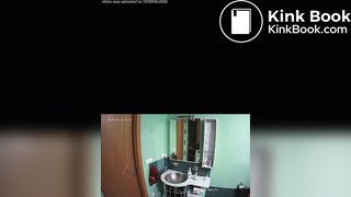 Sexy Blonde Strikes Again On The Toilet