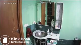 Sexy Blonde Strikes Again On The Toilet