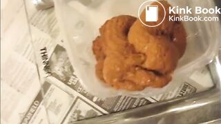 Soft poop in container - video 2