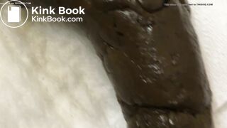 Huge big shit from beautiful girl