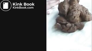 Girl poop on the floor