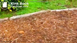 blonde outdoor shitting