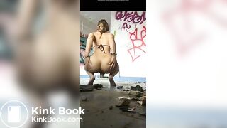 Teen shits in an abandoned building