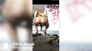 Teen shits in an abandoned building