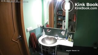 Woman pooping in Toilet 146