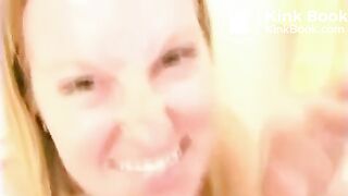 Blond takes a big wet dump