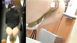 Japanese girl has diarrhea and panty poop