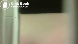 Gym staff with nice ass on the toilet