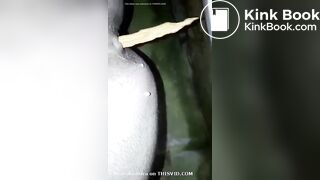 Sri Lankan Lady Shitting in Squat Toilet