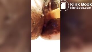 Gf fucking her poop filled pussy