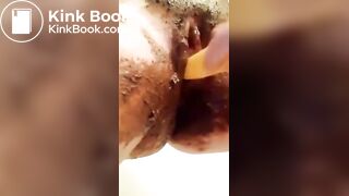 Gf fucking her poop filled pussy