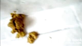 Woman shits in pink panties