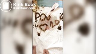 Lovely woman shits and plays