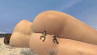 Sleeping giantess suprise.