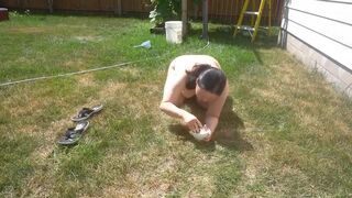 She doesn't just eat shit, she worships it