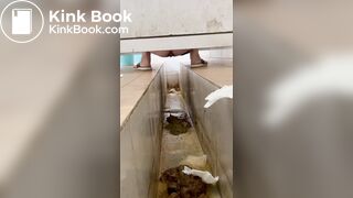 A stomachache Chinese girl with diarrhea