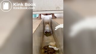 A stomachache Chinese girl with diarrhea