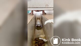 A stomachache Chinese girl with diarrhea