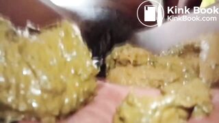 African Ebony Shitting in Panties